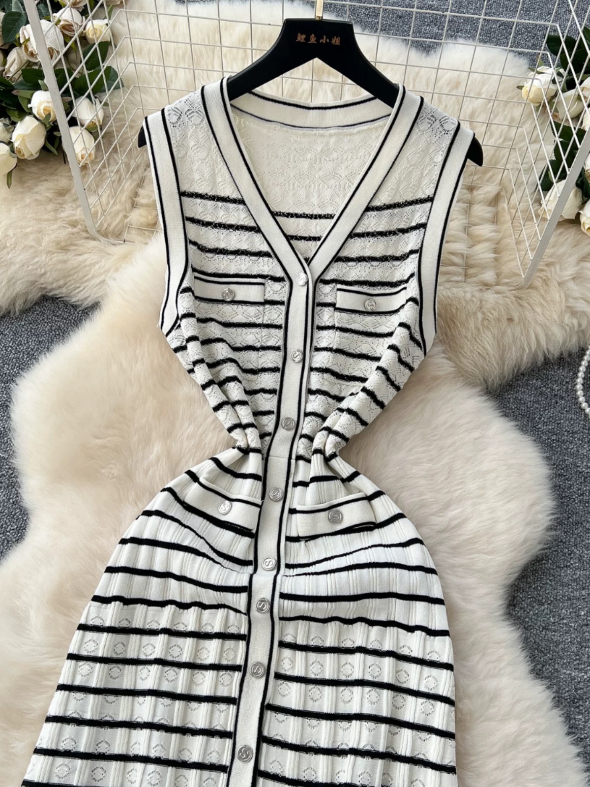 Holding onto you ribbed dress CD839 images